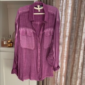 Pilcro Vibrant Pink Shirt